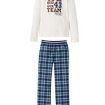 Pijama alb si albastru pentru baiat - cod 33669, 