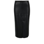 Fusta creion midi neagra din piele sintetica Dorothy Perkins Tall