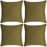 Set de 4 huse pentru perne decorative, vidaXL, In, 80 x 80 cm, Verde