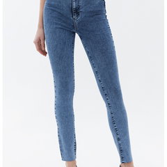 Blugi skinny cu talie inalta - Albastru deschis, OXXO