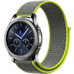 Curea ceas Smartwatch Garmin Fenix 7 / 6 / 5 Plus / 5, 22 mm iUni Soft Nylon Sport, Grey-Electric Green