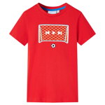 Tricou pentru copii, roșu, 140, vidaXL