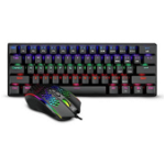 Kit tastatura si mouse T-Dagger Main Force negru iluminare Rainbow