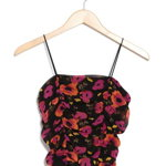 Imbracaminte Femei Abound Floral Print Mesh Shirred Cami BLACK BOMBSHELL FLORAL