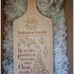 Tocator din lemn Engros personalizat cu mesaj " Esti cea mai draga Nasa din lume", 