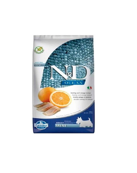 FARMINA N&D OCEAN DOG HERRING & ORANGE ADULT MINI 7 kg, FARMINA