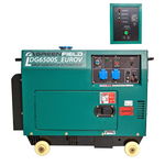 Generator de curent diesel Greenfield LDG6500S EUROV PLUS, cu carcasa insonorizanta, stationar, monofazat, 5.5 kVA, automatizare trifazata, Greenfield