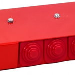 Cutie de protecție împotriva incendiilor Simet PIP-2AN P3x3x4 dreptunghiulară, E90, trecere, dimensiuni 103x30x197mm, roșu 84622626, Simet