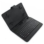 Husa Tableta 8 Inch Cu Tastatura Micro Usb Model X , Negru C7, 