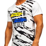 Tricou cu imprimeu bărbați alb Bolf SS10930, BOLF
