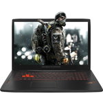 Laptop Gaming ASUS ROG GL702VM-GC017T cu procesor Intel® Core™ i7-6700HQ pana la 3.50 GHz, Skylake, 17.3", Full HD, 16GB, 1TB + 512GB SSD, nVIDIA® GeForce® GTX 1060 6GB, Windows 10, Black
