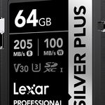 Lexar SDXC Professional SILVER Plus UHS-I/U3/A2/4K R205/W100 (V30) 64GB, LEXAR