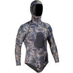 Jachetă vânătoare subacvatică camuflaj neopren de 5 mm SPF 500 Negru, SUBEA