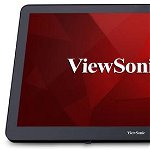 Monitor VA TFT LCD ViewSonic 23.6inch TD2430, Full HD (1920 x 1080), VGA, HDMI, DisplayPort, Touchscreen, Boxe, USB 3.0 (Negru), ViewSonic