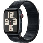 Apple Apple Watch SE (2023), GPS, Cellular, Carcasa Midnight Aluminium 44mm, Midnight Sport Loop, Apple
