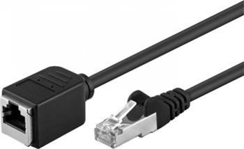 Cablu prelungitor FTP cat 5e RJ45 T-M 5m Negru, 91884, Goobay