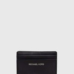Michael Kors carcasa din piele culoarea negru, Michael Kors