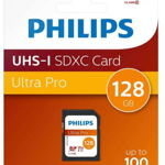 Card Philips Ultra Pro SDXC 128 GB clasa 10 UHS-I/U3 V30 (FM12SD65B/00), Philips