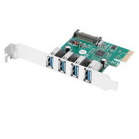 Card de extensie Lanberg 42453, PCI Express - 4 x USB 3.1,  suport Low Profile, Lanberg