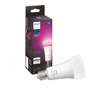 Bec LED RGB inteligent Philips Hue, Bluetooth, Zigbee, E27, 13.5W (100W), 1600 lm, lumina alba si colorata