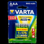 Acumulator AAA, Varta, 800 mAh, blister 4 bucati, Varta