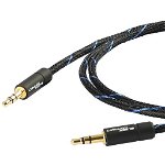 Cablu Jack 3.5 mm - Jack 3.5 mm Super-Slim Black Connect 3.5 metri