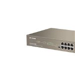 Switch 8 porturi PoE+ Gigabit, 2 porturi SFP Gigabit, 130W, 1U - IP-COM G1110P-8-150W