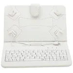 Husa tableta model X cu tastatura MRG L338, MicroUSB, 10 inch, Alb