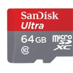 Card SanDisk Ultra MicroSDXC 64 GB clasa 10 UHS-I (SDSQUNR-064G-GN6TA), SanDisk