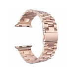 Curea Mercury Clasic Metal pentru Apple Watch 4/5/6/SE 44 mm, Otel Inoxidabil, Roz Auriu