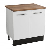 Masca chiuveta, Alfa, Alb/Wenge, blat termic nuc, PAL, 80x83x60 cm, Vmobila