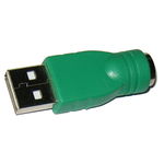 Adaptor USB tata - PS2 mama Verde