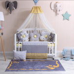 Lenjerie MyKids 10 Piese VP 329 PASTEL Gray 120x60 cm