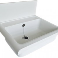 Chiuveta Pyramis COMPACT ALB, 1 cuva, din polipropilena, cu montare pe perete, 55 x45 cm, alb mat