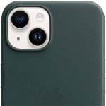 Husa Apple Leather Case with MagSafe pentru iPhone 14 Plus, MPPA3ZM/A, Forest Green
