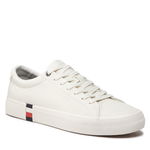 Tommy Hilfiger, Pantofi sport de piele cu sireturi, Bleumarin, 42