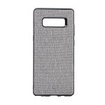 Carcasa Samsung Galaxy Note 8 Occa Linen Car Gray (margini flexibile, material textil, placuta metal, Occa