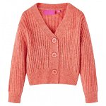 Cardigan tricotat pentru copii, roz mediu, 128, Casa Practica