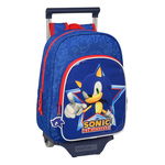 Ghiozdan cu Roți Sonic Let's roll 26 x 34 x 11 cm Bleumarin, Sonic