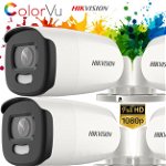 Kit complet supraveghere video Hikvision 4 camere ColorVU FullHD, IR 40M, HDD 1 TB, HIKVISIONKIT