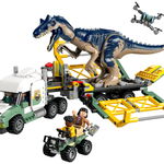 LEGO Jurassic World: Misiunea Dinozaur - Camion de transport pentru un Allosaurus 76966, 8 ani+, 588 piese