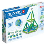 Set de constructie, Geomag, cu magnet, Classic Green Line, 60 piese, Multicolor