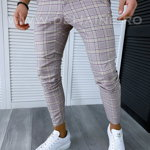 Pantaloni barbati casual regular fit in carouri B1928 E 13-3, 