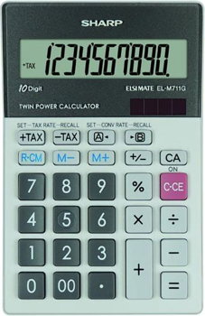 Calculator birou, Sharp, 10 cifre, Gri