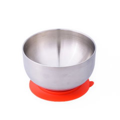 Castron din inox Oaki cu capac si ventuza Rosu, Oaki