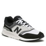 New Balance, Pantofi sport cu garnituri din piele intoarsa 997H, Negru, Gri, 9