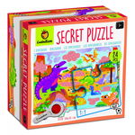 Secret Puzzle - Dinozaurii, Ludattica, 2-5 ani, 24 piese, Ludattica