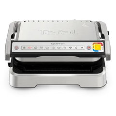 Gril Tefal - Optigrill, 2100W, antiaderente, cu nervuri, otel inoxidabil
