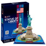 Puzzle 3D, CubicFun, Statuia Libertatii, 39 piese, Multicolor