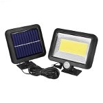 Lampa Solara 100 LED COB, Putere 30W,Panou Detasabil,Senzor de Lumina/Miscare, 